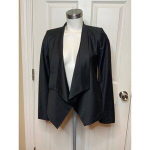 BCBG Max Azria Black Cropped Open Front Jacket, Size XS